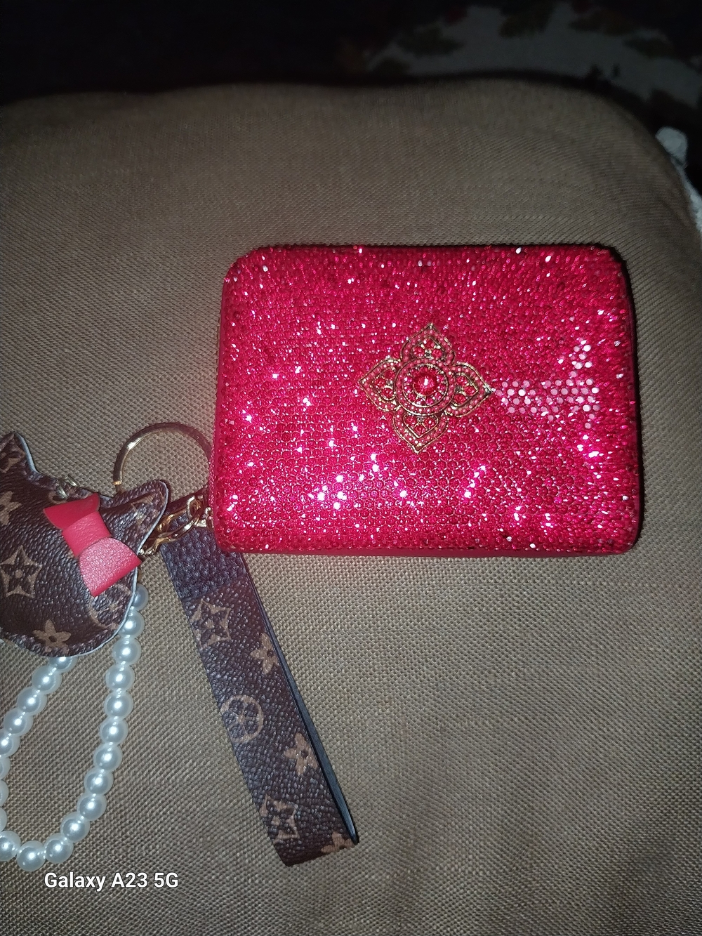 Unbranded Sparkling Red Women's Zip Card Wallet/Wristlet